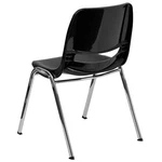 Flash Furniture Hercules 14" Plastic Stackable School Chair In Black And Chrome New. Price: $91.72.
