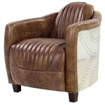 Pemberly Modern Top Grain Leather Upholstered Chair Brown New. Price: $1225.99.
