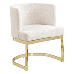 Best Quality Furniture Single Chair With Cream Boucle Fabric And Chrome Base New. Price: $267.00.