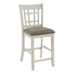 Benjara Glee 26" Counter Height Chair (set Of 2)- Antique White & Brown Finish New. Price: $239.99.