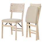 Stakmore Aztec Curved Back Upholstered Folding Chairs, Set Of 2, Unfinished New. Price: $144.99.
