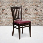 Flash Furniture Walnut Wood Chair-burg VINYL,PK2 2-XU-DGW0008VRT-WAL-BURV-GG New. Price: $331.32.
