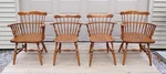Vintage Set 4 Ethan Allen Baumritter Solid Maple Windsor Comb Back Dining Chairs Used. Price: $805.50.