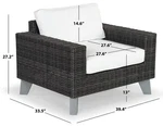 Safavieh Margarita Wicker Patio Chair, Reduced Price 2172783282 CPT2101B Open. Price: $302.00.