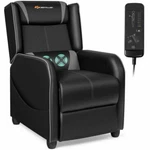 Goplus Massage Gaming Recliner Chair - Gray (HW65388GR) New. Price: $260.00.