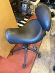 Homcom Hydraulic Adjustable Rolling Massage Salon Spa Stool - Grey New. Price: $80.00.
