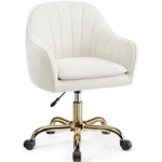 Bestera Vanity With Wheels Comfy Home Office Desk Chairs - Beige Used. Price: $89.19.