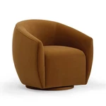 Jordan Cognac Velvet Swivel Chair New. Price: $629.00.