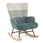 Nursery Rocking Chair With Ergonomic Armrests And High Backrest New. Price: $154.09.