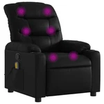 Massage Recliner Adjustable Reclining Armchair Black Faux Leather Vidaxl New. Price: $235.99.