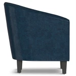 Simpli Home Austin 30" Contemporary Tub Chair Dark Blue Faux Leather New. Price: $350.73.