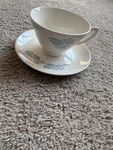 Marcrest Stetson Blue Spruce Flat Cup & Saucer Set Vintage '50S Used. Price: $5.00.
