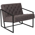 Flash Furniture Hercules Madison Leather Tufted Accent Chair In Gray New. Price: $466.99.