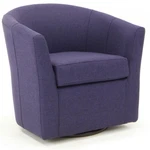 Pemberly Row 19"H Traditional Fabric Swivel Club Chair In Purple New. Price: $307.73.