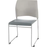 Pemberly Row 30.75" Modern Cafetorium Plush Vinyl Stack Chair Blue/gray New. Price: $139.27.