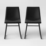 2PK Bowden Faux Leather And Metal Dining Chair Black - Project 62 New. Price: $124.99.