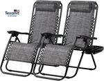 Set Of 2 Relaxing Recliners Patio Chairs Adjustable Steel Mesh Zero Gravity Loun New. Price: $151.22.