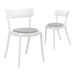 Canglong Armless Bistro Dining Chair-set Of 2, Premium Plastic With Upholstered New. Price: $154.64.