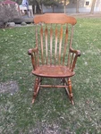 Nichols & Stone Windsor-style Rocking Chair, Maple With Cherry Finish. Used. Price: $400.00.