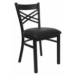 Hercules Restaurant Chair, Black Back, 16-1/2 In 17" 32-1/4" Flash New. Price: $103.06.