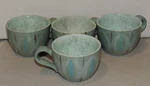 Four (4) Mcm Vintage Red Wing "spruce" Pattern Flat Cups Mugs No Saucers Used. Price: $65.00.