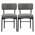 Dining Chair Set Of 2 With Curved Backrest And Padded Seat-gray Color: New. Price: $136.48.
