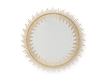 Signature Design By Ashley Wainport Accent Mirror, Gold Finish, Sunburst Metal New. Price: $179.99.