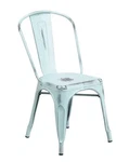 Flash Furniture Contemporary Stackable Chair, Blue Back, 17-3/4 In 20" New. Price: $81.00.