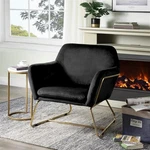 Lilola Home Keira Modern Soft Velvet Accent Arm Chair With Metal Base In Black New. Price: $155.81.