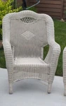 International Caravan Vintage Metal Frame Wicker Chairs (2) Used. Price: $175.00.