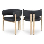 Meridian Furniture Gideon Black Vegan Leather Dining Chair (set Of 2) New. Price: $409.22.