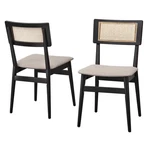 Whitney Cane Back Dining Chair Black/natural/gray - Lifestorey: New. Price: $151.99.
