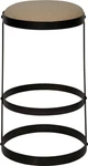 Dior Matte Black Backless Stool: Industrial Chic New. Price: $1529.00.