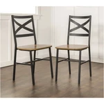 Mainstays Atmore X-back Metal And Wood Dining Chairs, Set Of 2 New. Price: $80.00.