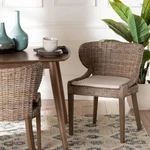 Bali & Pari Niesha Natural Rattan And Mahogany Wood Dining Chair Kubu New. Price: $220.99.