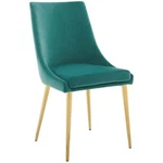 Modway Viscount 19" Modern Performance Velvet Dining Chair Teal Blue New. Price: $119.99.