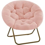 Dumos Comfy Saucer Chair, Fur Lounge ROUND-36 Inches, Rosy-faux New. Price: $107.78.