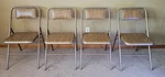 Vintage Samsonite Futura Folding Set 4 Mid Century Card Table Mcm Used. Price: $159.99.