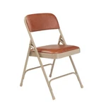 Nps 1200 Series Premium Vinyl Upholstered Double Hinge Folding Chair, Honey... New. Price: $166.25.