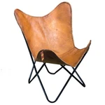 60HS Genuine Leather Butterfly Chair Folding Lounge Modern Sling Accent Seat New. Price: $239.99.