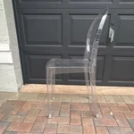 Kartell Louis Ghost Clear Polycarbonate Armless Stacking Dining Chair Modern Used. Price: $199.00.
