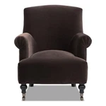 Pemberly 30" Pleated Sock Accent Armchair In Brown Performance Velvet New. Price: $586.93.