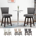 Homcom Set Of 2 Swivel Counter Height Bar Stools With Footrest Used. Price: $79.99.