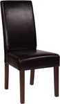 Flash Furniture Greenwich Brown Leathersoft Panel Back Chair, Black Open. Price: $99.00.