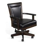 Pemberly Row 38" Transitional Wood Game Chair In Tobacco Leaf New. Price: $560.99.