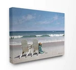 Stupell Industries Two White Adirondack Chairs The Beach Stretched Canvas ... New. Price: $93.49.