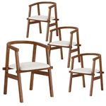 Giantex Wooden Dining Chairs Set Of 4 Solid Rubber Kitchen Wrap-aroun New. Price: $402.28.