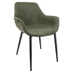 Leisuremod Markley Leather Dining Armchair With Metal Legs Olive Green New. Price: $230.69.