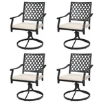Patiojoy 2/4 Pcs Swivel Dining Kitchen Garden Metal Armchairs New. Price: $205.99.