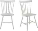 Bush Home Dining Chairs Set Of 2 High Back Spindle Windsor White Paint Open. Price: $189.00.